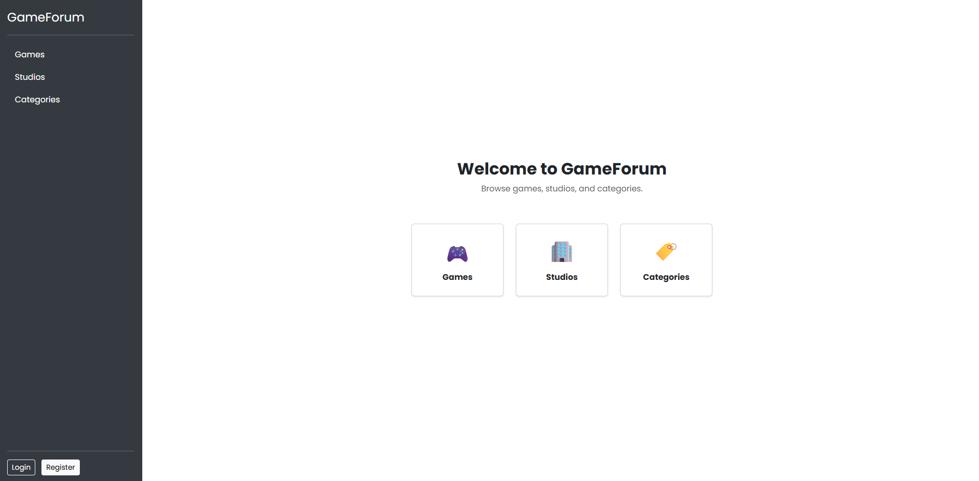 Game Forum - Website